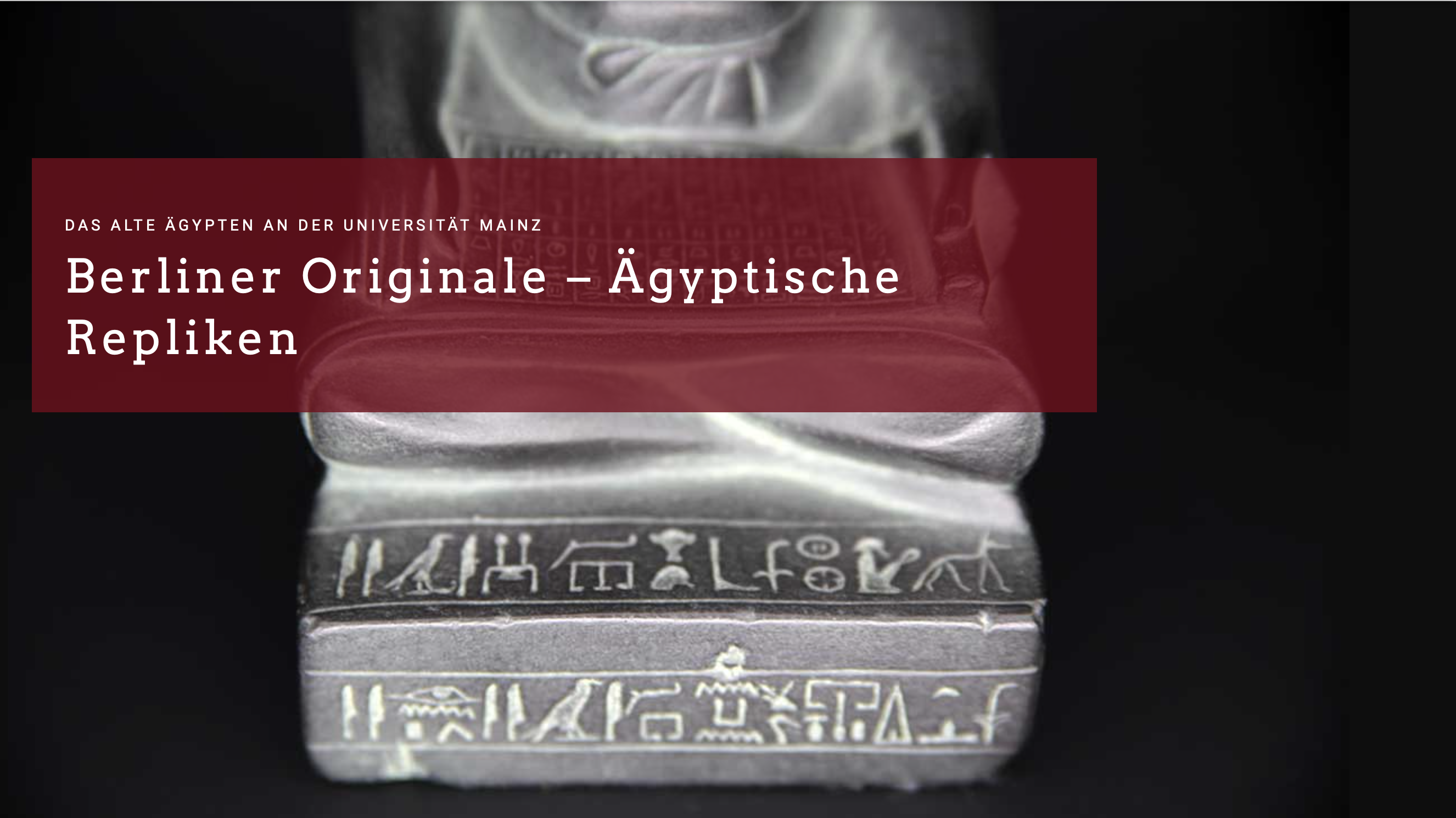 Virtuelle Ausstellung der ägyptologischen Studiensammlung